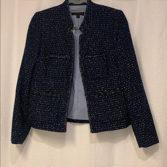 J Crew Tweed Blazer Lurex 